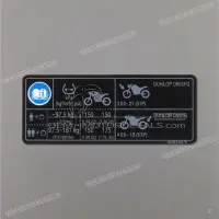 KAWASAKI Caution label, Tire load 56053-0676