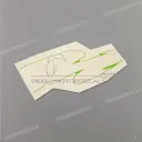 Autocollant de sabot moteur, côté gauche avant