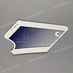 Belly pan decal, left side