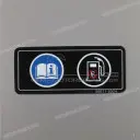 Pegatina de advertencia, lado izquierdo