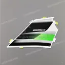 Upper side cowling graphic, right side