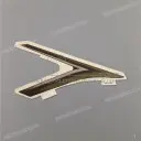 Radiator shroud graphic pattern, left side