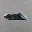 Radiator shroud graphic pattern, left side