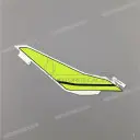 Upper headlight cowling pattern, left side