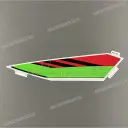 Side cowl graphic, left side, upper