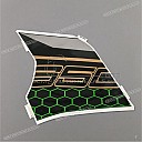 Ninja 650 midden zijkap patroon sticker, linkerkant