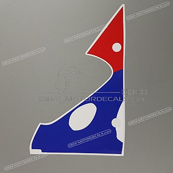 Front cowling decal, left side