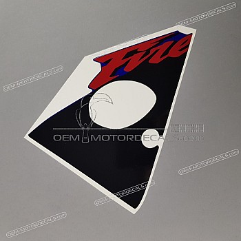 Front cowling decal, left side