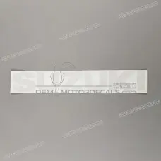 Belly pan decal, left side Belly pan decal, left side