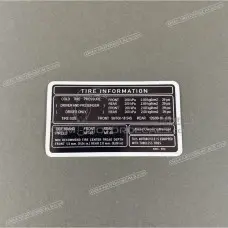 Autocollant d'avertissement de pneu pour bras oscillant