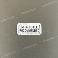 Caution label, Unleaded fuel