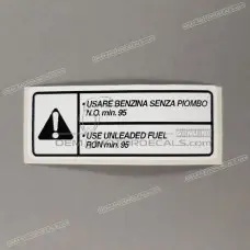 Vorsicht Etikett, Unleaded fuel Vorsicht Etikett, Unleaded fuel