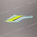 Left frame cover GSX-R graphic, left side