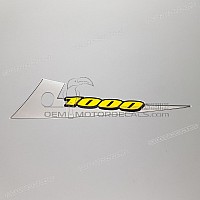 SUZUKI Naklejka na tylną owiewkę / zadupek, lewa strona 68145-40F10-FV6
