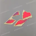 Suzuki RM125 Voorspatbord Emblem, rechter kant