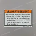 Etiqueta de precaución