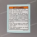 Waarschuwingssticker brandstoftank