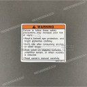 Fuel tank warning label