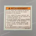 Étiquette de mise en garde