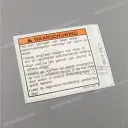 Étiquette de mise en garde