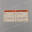 Étiquette d'avertissement générale