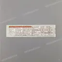 Rear fender tire caution label