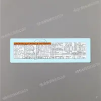 SUZUKI Rear fender tire info label 68332-38H01