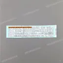 Autocollant d'informations sur les pneus pour bras oscillant