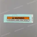 Waarschuwingssticker bagagedrager