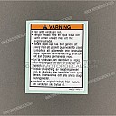 Windscreen warning label