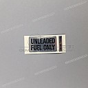 Fuel tank unleaded label