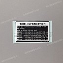 Caution label, Tire load