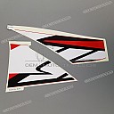 Jeu d'autocollants de flanc de carénage gauche XT660X