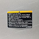 Carrier warning label