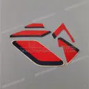 Tail cowl decals set- left side