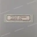 Caution label, Unleaded fuel