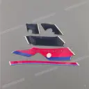 Juego de calcomanías del carenado inferior, lado izquierdo