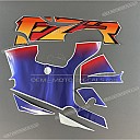 Lower side fairing decal set, left side