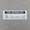 Caution label, Tire load