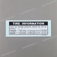 YAMAHA Caution label, Tire load 3RV-21668-A1-00