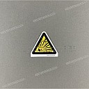 Swingarm warning label