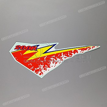 Frame cowling decal, left side