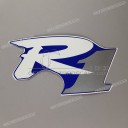 Emblema R1 codone posteriore, lato sinistro
