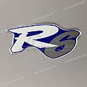 R6 embleem bovenste voorkuip, rechterzijde