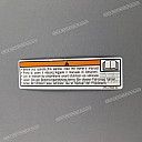 Fuel tank warning decal