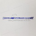 Tail cowl R1 logo graphic, left side