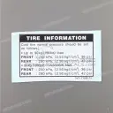 Caution label, Tire load