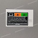Fuel tank label warning