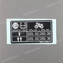 Rear arm tire label