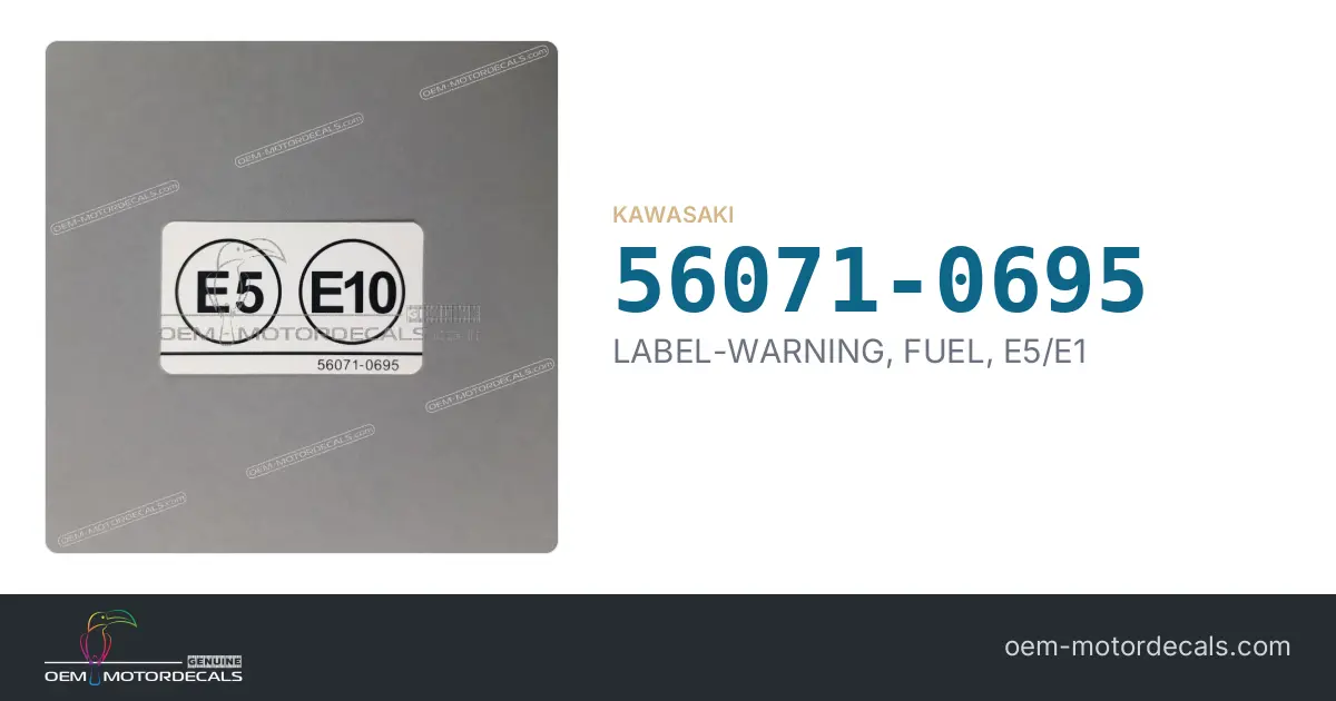 Kawasaki Fuel Tank Warning Label OEM 560710695